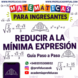 Ingreso - Reducir a la Mínima Expresión - Básico